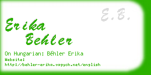 erika behler business card
